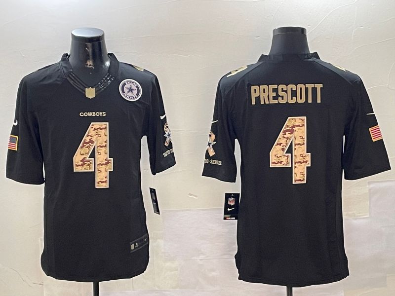 Men Dallas Cowboys #4 Prescott black admiral 2024 Nike Limited NFL Jersey style 2->dallas cowboys->NFL Jersey